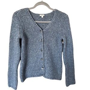 J Jill Wool Blend Button Up Sweater, XXS